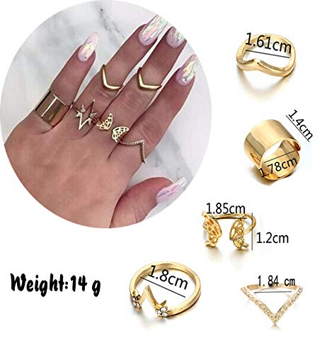 Stackable 118 Pcs Knuckle Rings Set Vintage Hollow Rings for Women