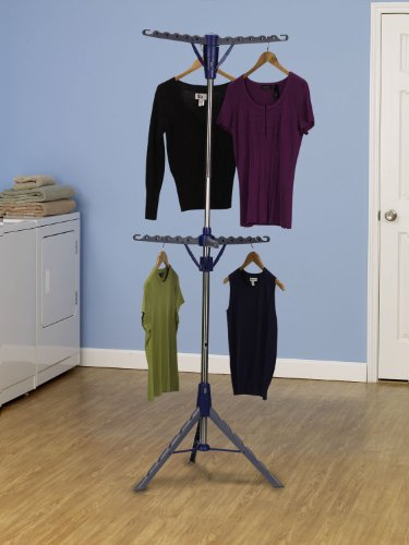 Portable 2-Tier Clothes Drying Rack Tri-pod