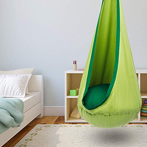 Hanging Hammock Chair with Inflatable Pillow- Max 176 LBs