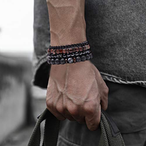 Braided Leather Bracelets for Men Women