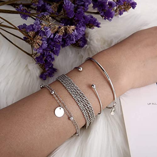 Boho Layered Bracelets Set for Women