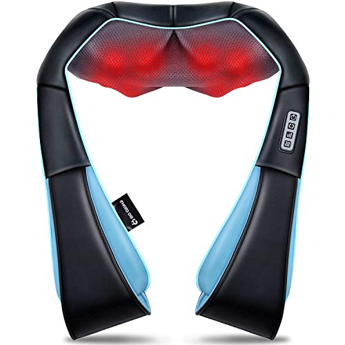 Neck &Back Massager w/ Heat, Shiatsu Shoulder Massager for Neck pain Back Pain Relief