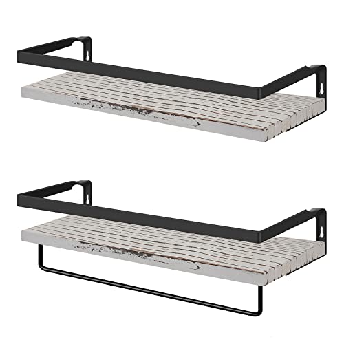 Set of 2 -Floating Storage Shelves Wall Mounted