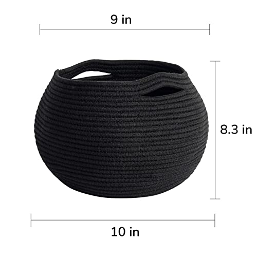 Cotton Rope Jute Round Baskets 10"D x 8.3"H