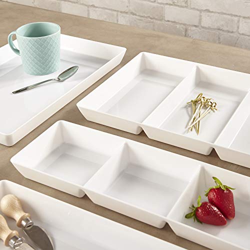 Plastic 34 -Section Serving Tray- White