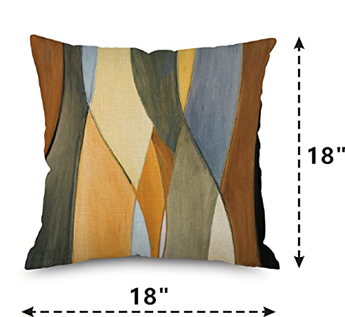 Pillows Decorative 4-Piece Throw Pillow Covers Sofa Fall Abstract Boho Cover (18 x 18 Inches )