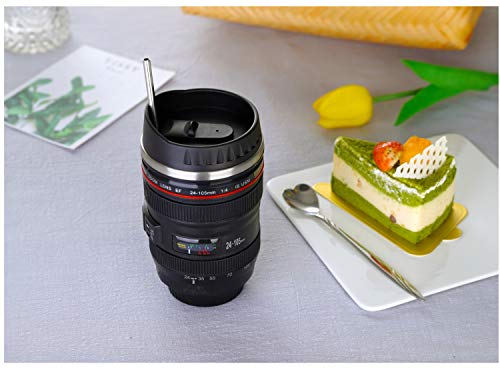 Stainless Steel Camera Lens Coffee Mug/Cup