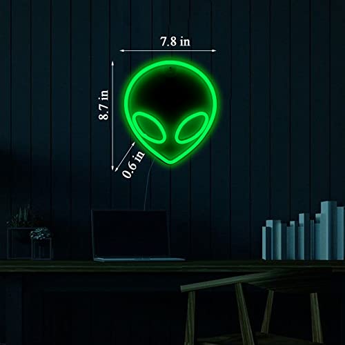 Alien Neon Sign Green LED Neon Light USB/Battery Operated