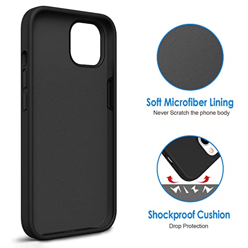 Slim Case for iPhone 13 Soft Liquid Silicone Gel Rubber Bumper, Anti-Scratch Microfiber Lining