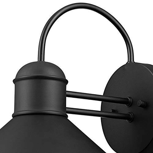 1-Light Outdoor Wall Sconce, 2-Pack, Black Finish