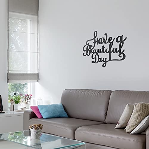 Black Metal Word Wall Sign for Home Decorations