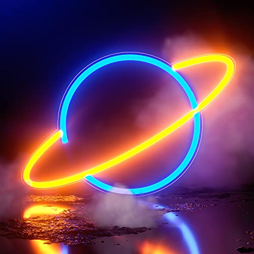 Planet Acrylic Neon Light Sign for Wall Decoration, Battery or USB Powered