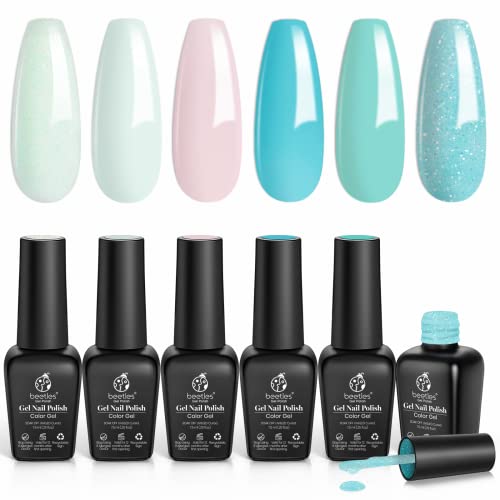 Gel Nail Polish Kit- 6 Colors 7.3ml Each Bottle, Nail Art Box