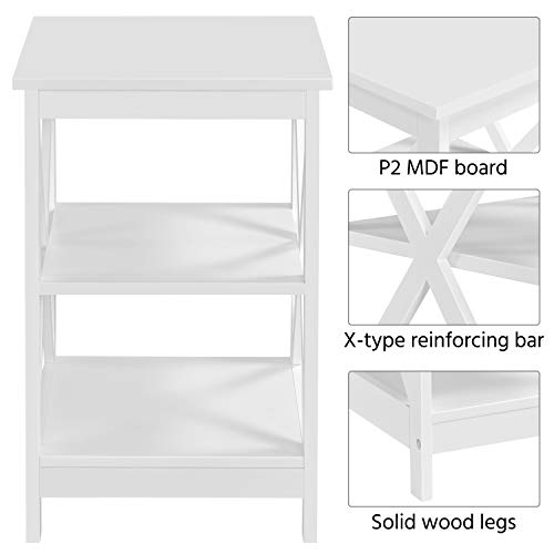 Set of 2 -3-Tier End Table  for Living Room