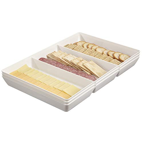 Plastic 34 -Section Serving Tray- White