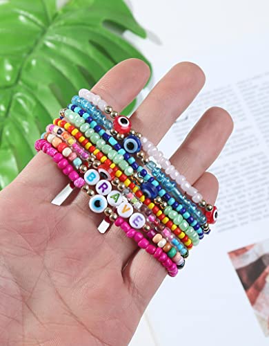 Beaded Evil Eye Bracelets for Women