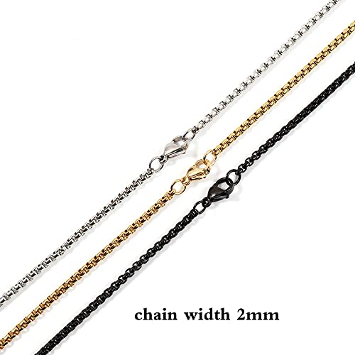 Bar Pendant Necklace for Men Stainless Steel 22inch