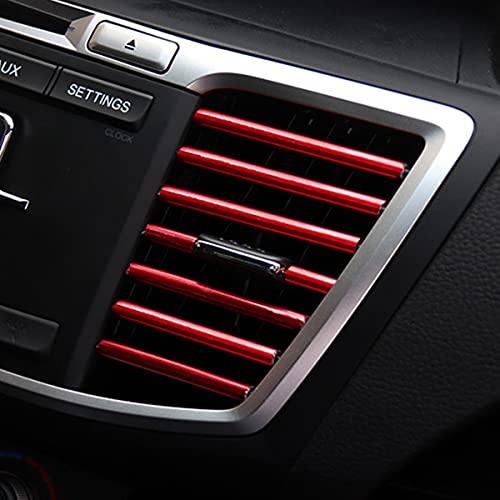 20 Pcs Car Air Conditioner Decoration Strip for Vent Outlet, Universal Waterproof Bendable