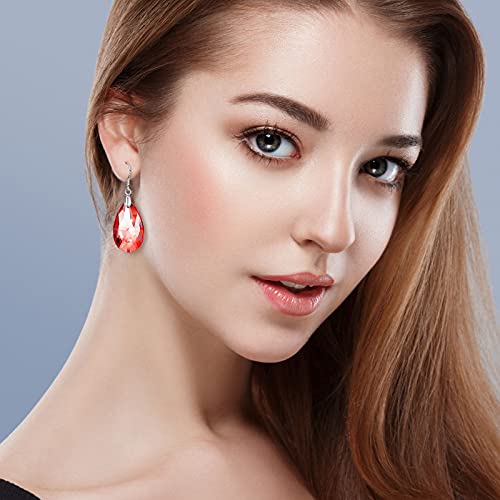 12 Pairs Crystal Dangle Earrings Set for Women