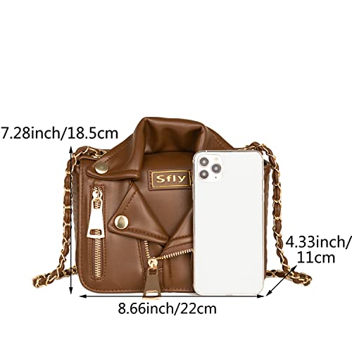 Women Leather Satchel Chain Strap Shoulder Bag Le