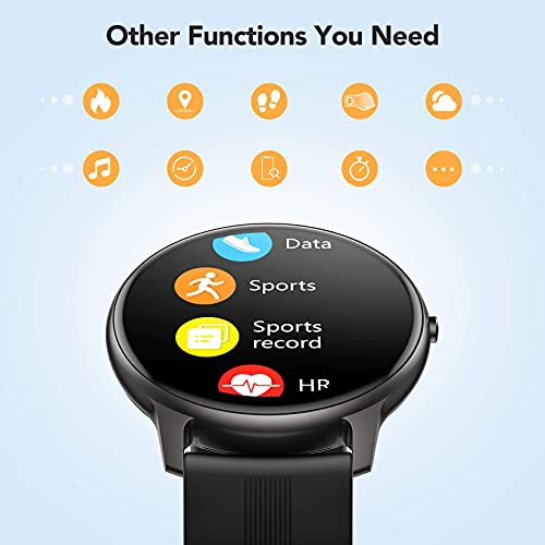 Smartwatch for Android& iOS Phones IP68 Waterproof Activity Tracker w/ Full Touch Color Screen