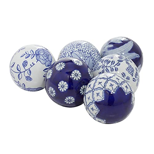 Ceramic Orbs & Vase Filler w/ Assorted Patterns, Set of 6