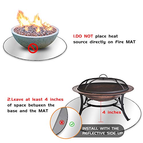 Fire Pit Mat 38 Inch Round