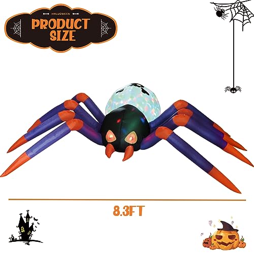 Halloween Inflatables Grim Reaper, Spooky Ghost with Sounder Outdoor Decorations, Double-Sided Design