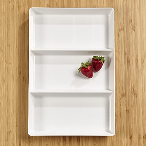 Plastic 34 -Section Serving Tray- White