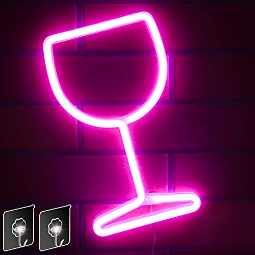 Wine Glass Neon Light Wall Decor