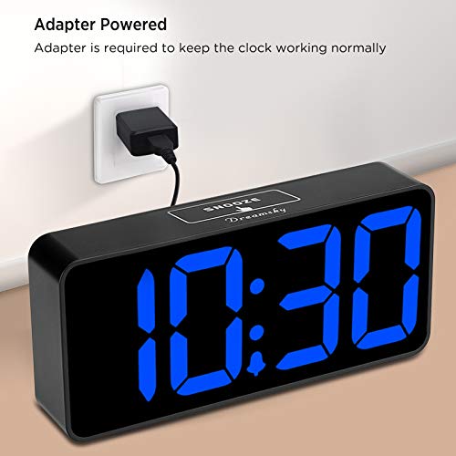 Large Digital Alarm Clock for Visually Impaired - 8.9 Inches Adjustable Alarm Volume