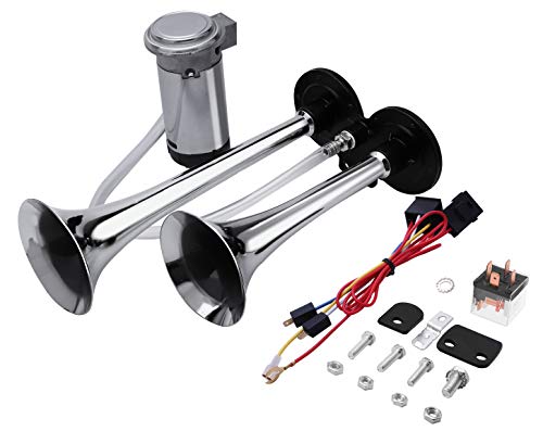 150DB Super Loud Train Horns Kit w/ 120 PSI Air Compressor for Truck, Car & Boats