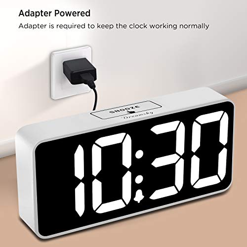 Large Digital Alarm Clock for Visually Impaired - 8.9 Inches Adjustable Alarm Volume