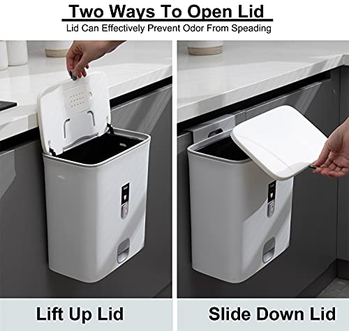 Compost Bin w/ Inner Barrel for Counter Top or Under Sink,10 Liter Trash Bin w/ Lid