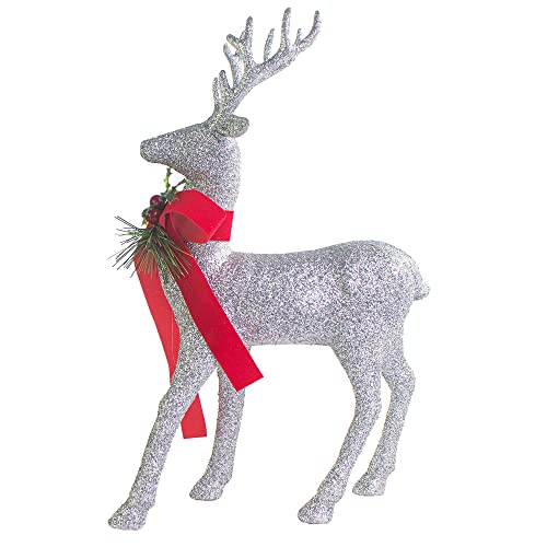 2 Pcs Glitter Reindeer Christmas Decoration