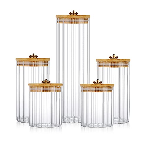 Glass Storage Jars Set of 5