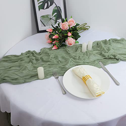 Black Cheesecloth Table Runner, 160inch Long Cheese Cloth Boho Gauze Table Runner