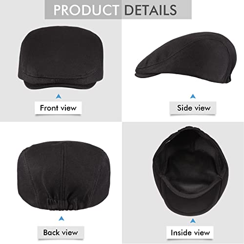 4 Pieces Men's Flat Cap Ivy Newsboy Hat