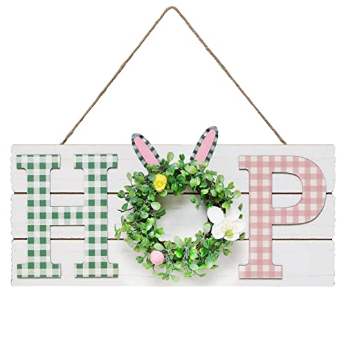 Rustic Wooden Hanging Easter Door Wreaths Decoration