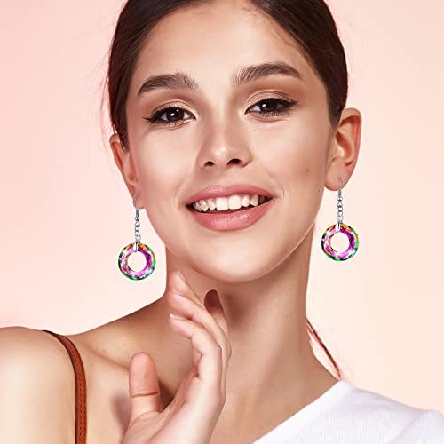 12 Pairs Crystal Dangle Earrings Set for Women