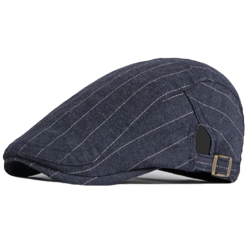 Mens Newsboy Hat Adjustable Breathable