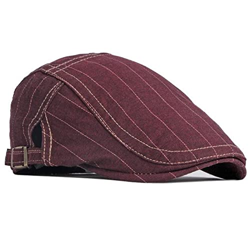 Mens Newsboy Hat Adjustable Breathable