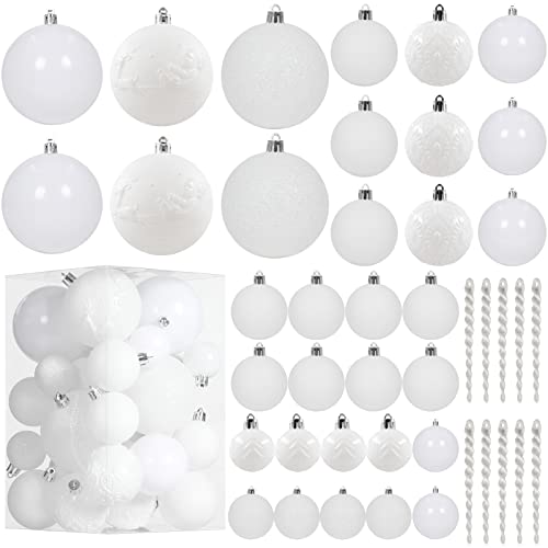 45pcs Christmas Ball Ornaments for Christmas Trees Decorations