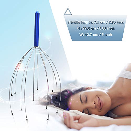 2 Pack Handheld Scalp Head Massager, Scratcher for Deep Relaxation, Hair Stimulation & Stress Relief