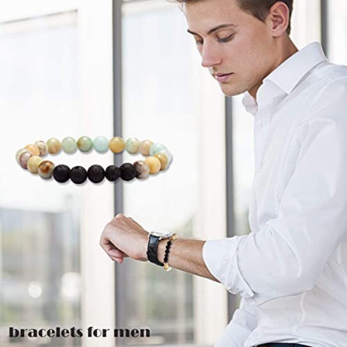 Beaded Bracelets for Men/Women Set Healing Crystal Bead  Bracelets