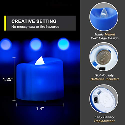 Pack of 24 LED Flameless Tea Lights w/ Batteries