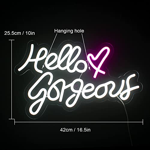 Hello Gorgeous Neon Sign Led Neon Light LeD Decoration