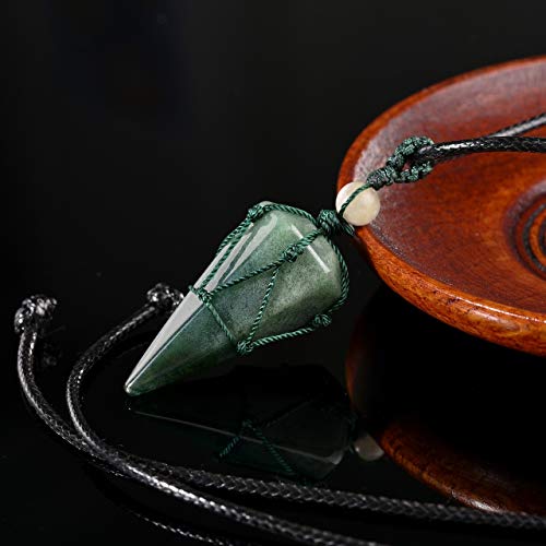 Healing Crystal GemStone Pointed Pendant Necklaces for Men/Women