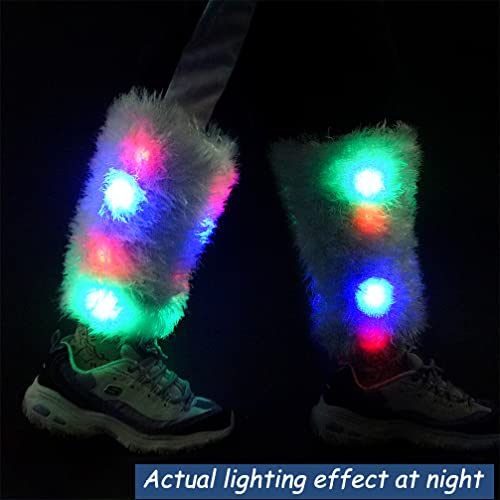 LED Flashing Furry Arm Leg Warmer