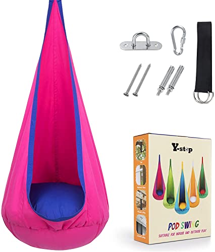 Hanging Hammock Chair with Inflatable Pillow- Max 176 LBs